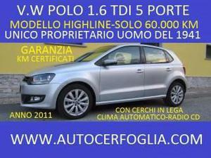 Volkswagen polo 1.6 tdi dpf 5 porte highline-solo 