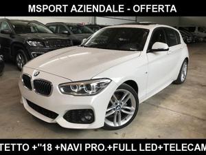 BMW 118 d 5p. Msport /Full LED/Navi Pro/Tetto/&quot;18 M