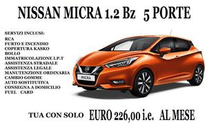 NISSAN MICRA EURO 226 MESE ALL INCLUSIVE CON NLT